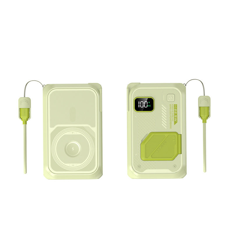Hochleistungs-Powerbank mit kabelloser Ladefunktion und LED-Display Skanto