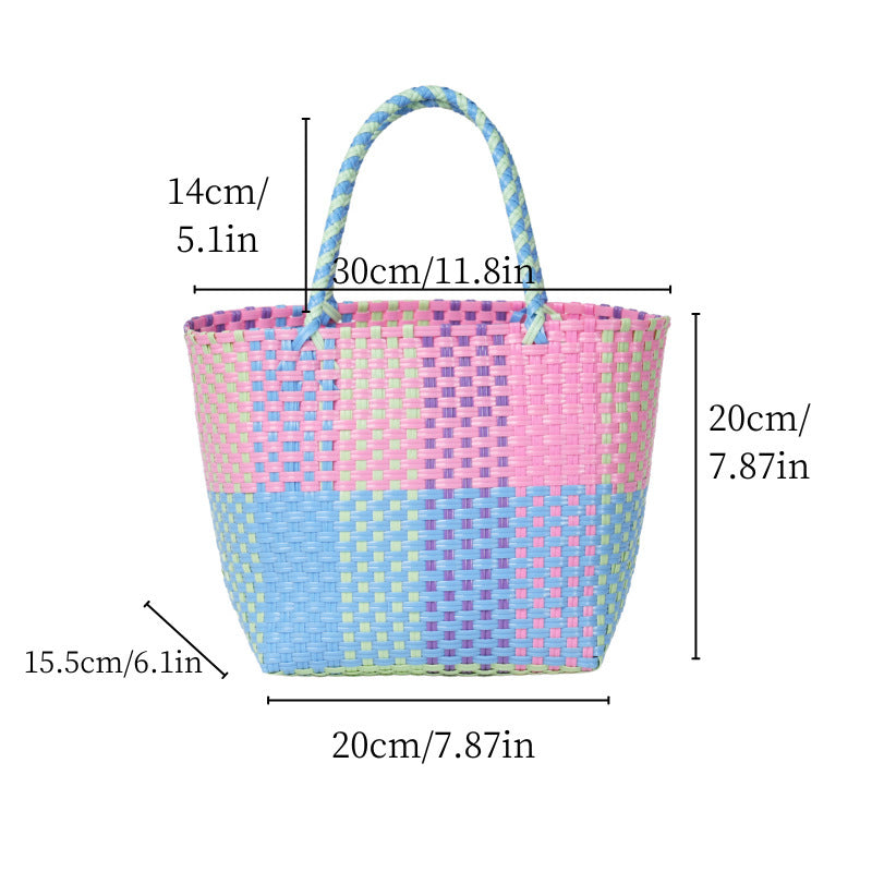 Bunte Einkaufstasche aus recyceltem Material Skanto