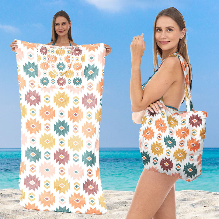 Strandtuch mit elegantem Blumenmuster Skanto