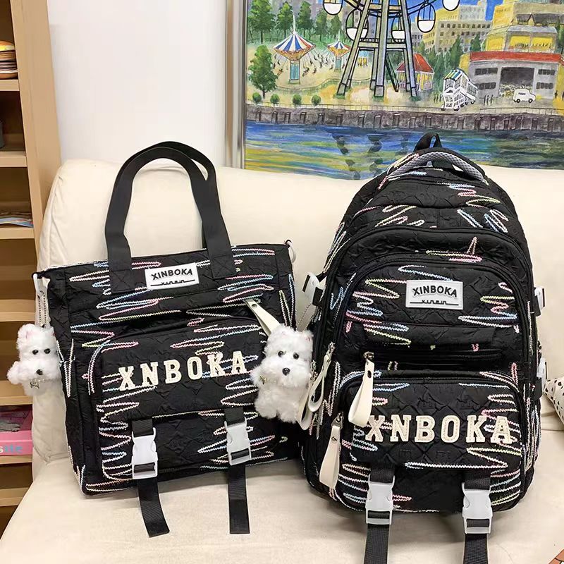 Multifunktionaler Schulrucksack mit Muster