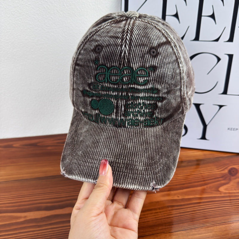 Damen Distressed Cord Baseballkappe Skanto