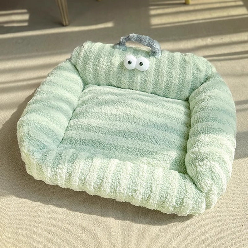Gemütliches Gestreiftes Kissen-Hundebett