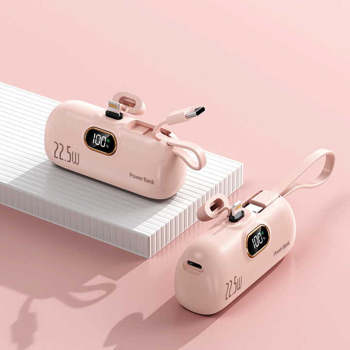Powerbank mit integriertem Ladekabel Skanto