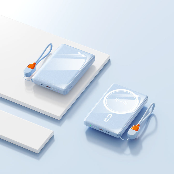 Tragbare Powerbank mit kabelloser Ladeoption und High-Speed-Technologie Skanto