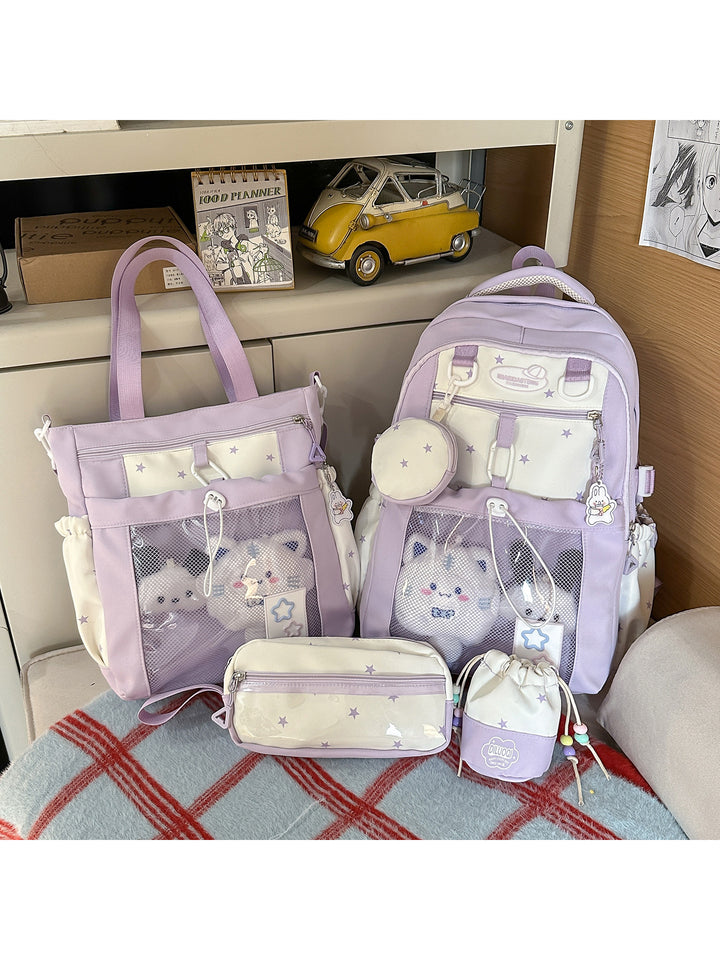 Plüsch-Schulrucksack-Set Skanto
