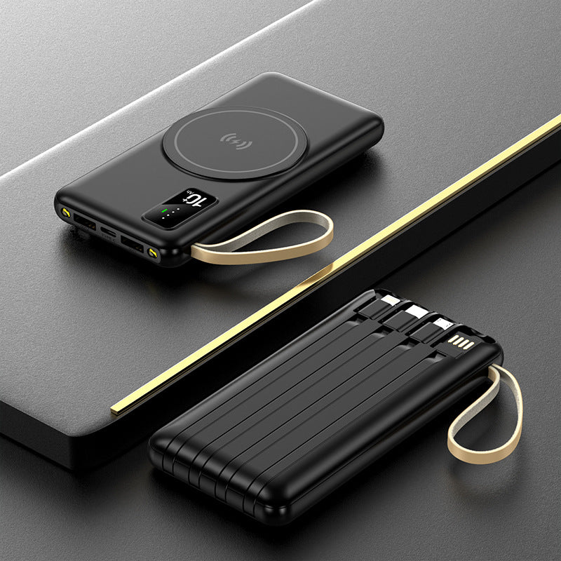 Kabellose Powerbank mit integrierter Ladestation Skanto
