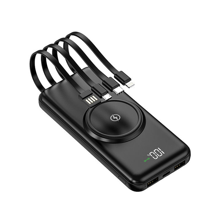 Tragbare Powerbank mit integrierten Kabeln Skanto