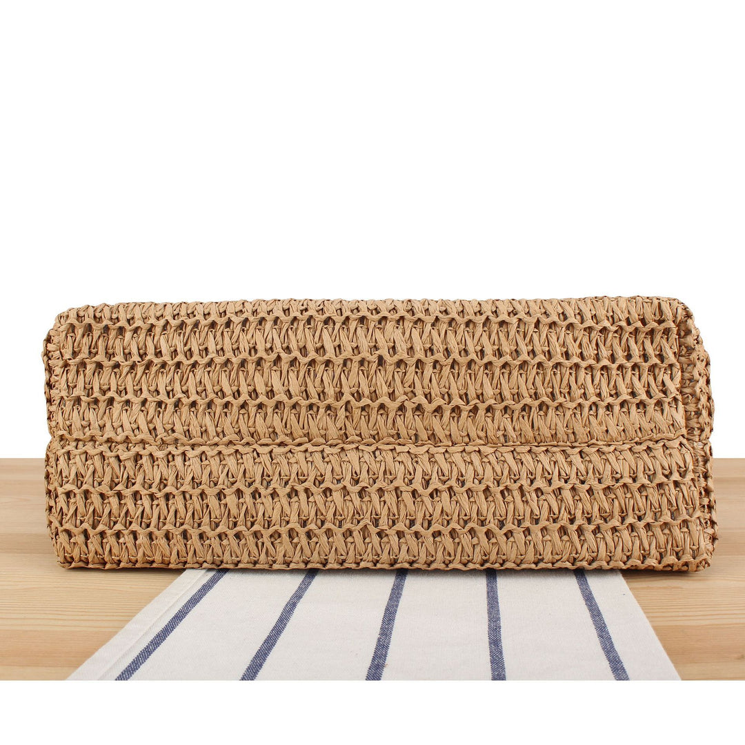 Strandtasche aus handgewebtem Naturmaterial mit Fransen-Detail Skanto