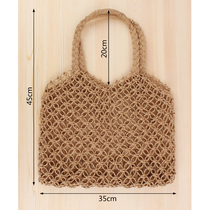 Moderne Netztasche aus Naturmaterialien Skanto