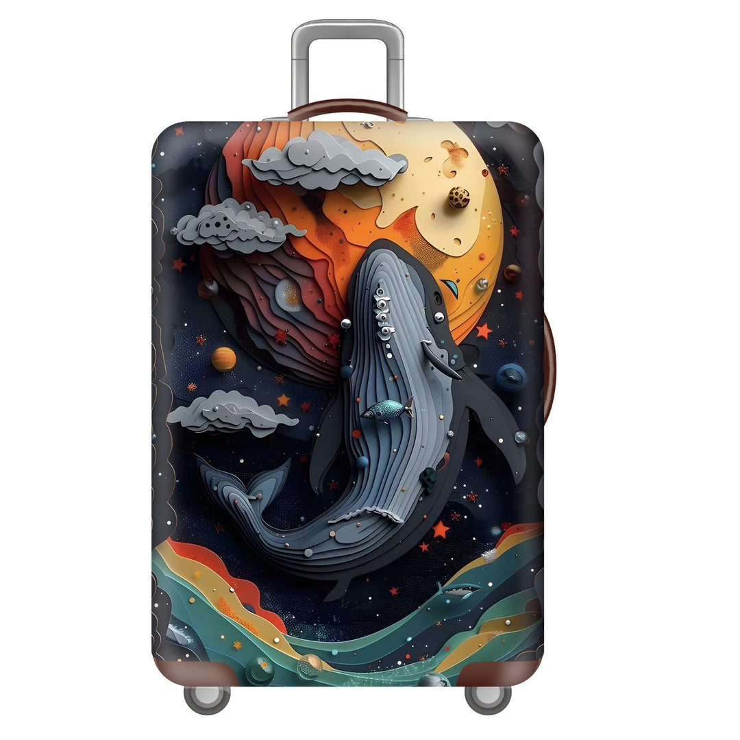 Unisex Hartschalen-Trolley mit Löwenporträt-Print, stoßfester ABS-Polycarbonat-Schale, Multiwheel-Fahrwerk und TSA-Sicherheitsschloss Skanto