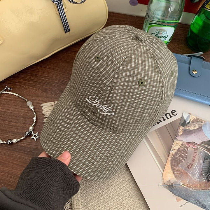 Lässige Damen-Baseballcap mit Karomuster Skanto
