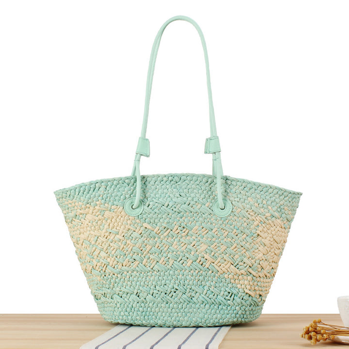 Geflochtene Strandtasche mit elegantem Farbverlauf Skanto