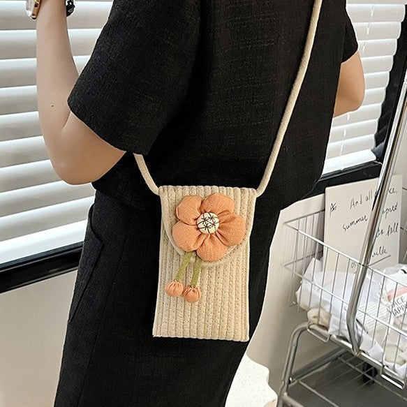 Schultertasche mit Blumenmuster Skanto