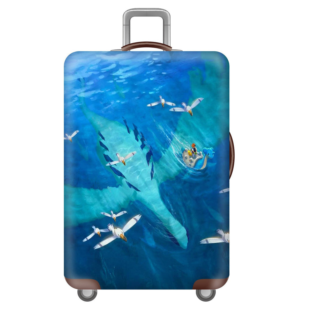 Unisex Hartschalen-Trolley mit Löwenporträt-Print, stoßfester ABS-Polycarbonat-Schale, Multiwheel-Fahrwerk und TSA-Sicherheitsschloss Skanto