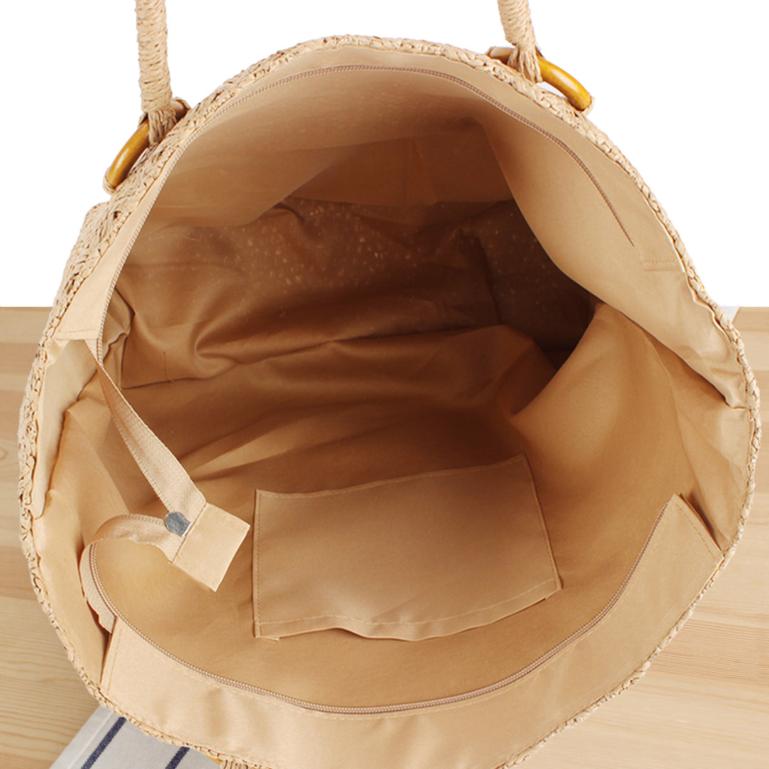 Strandtasche aus natürlich gewebtem Material mit stabilen Griffen Skanto