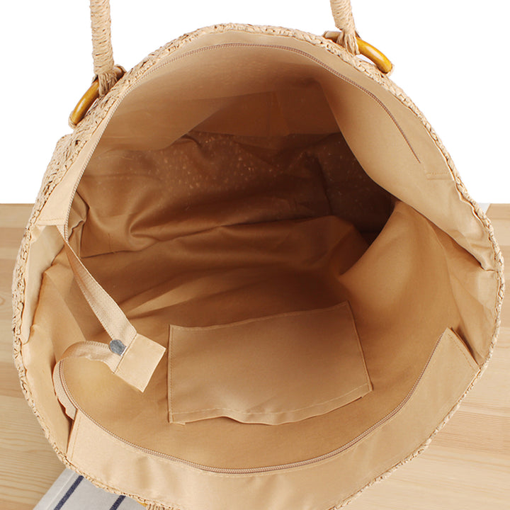 Strandtasche aus natürlich gewebtem Material mit stabilen Griffen Skanto