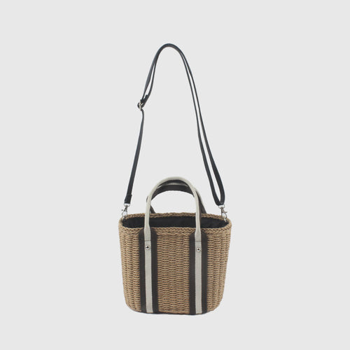 Moderne Handtasche im Korbflecht-Design Skanto