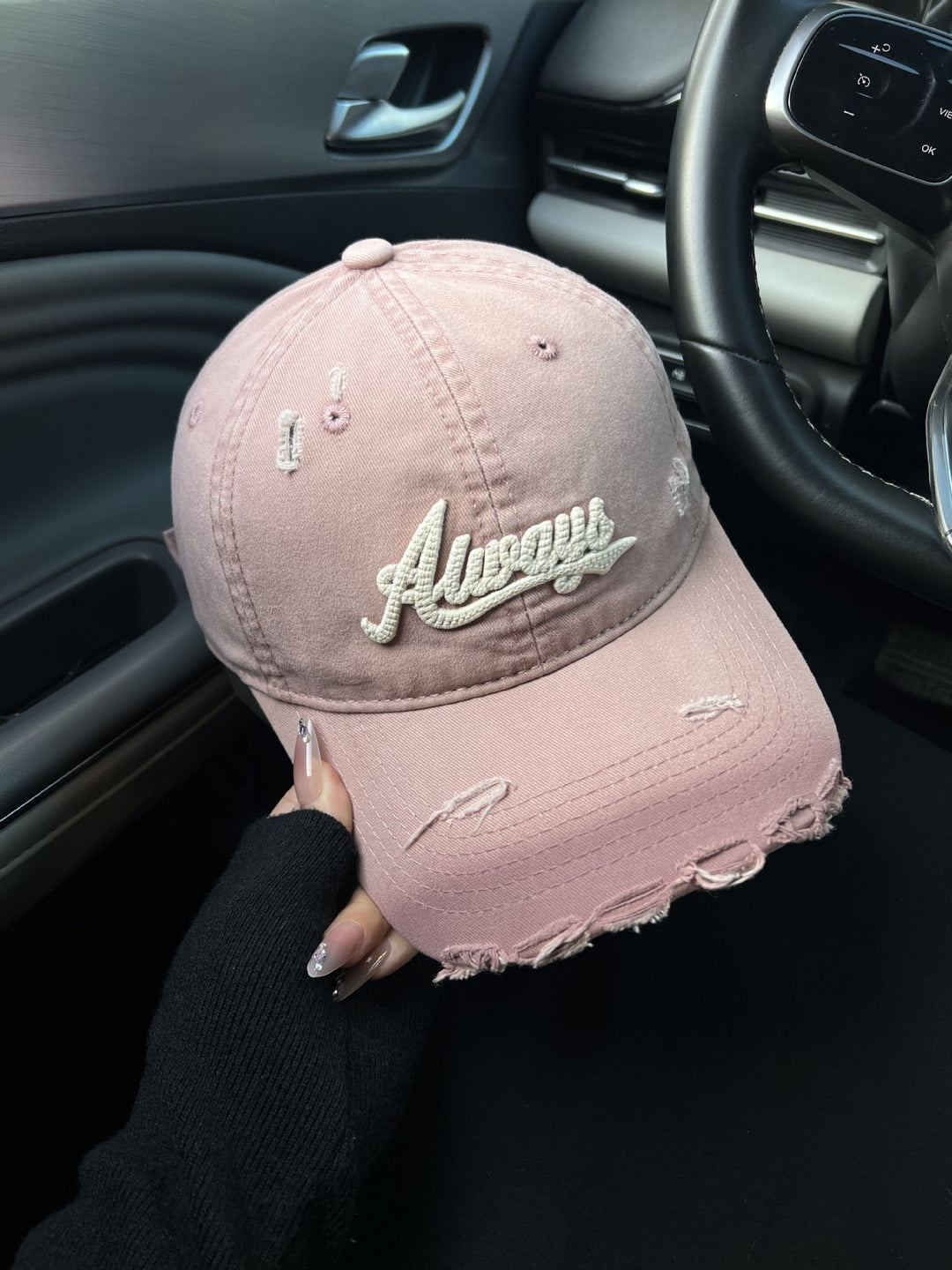 Damen Baseball Cap mit Grafik im Used-Look Skanto