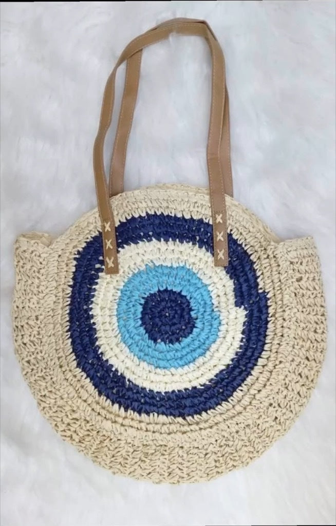 Runde Strohtasche Skanto