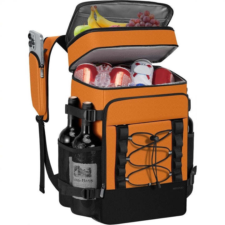 Unisex Isolierter Kühlrucksack mit Flaschenhalter, Organizerfächern und gepolstertem Tragekomfort Skanto