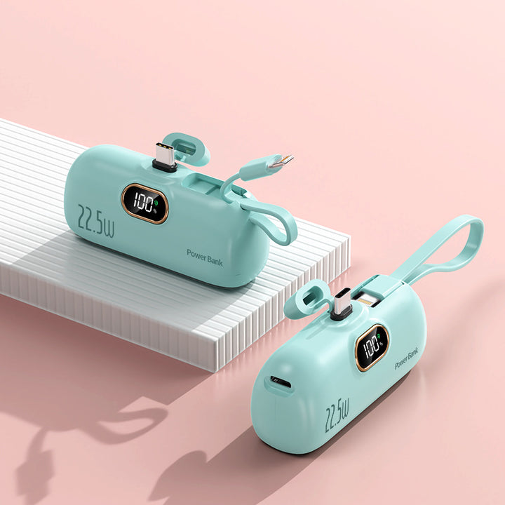 Powerbank mit integriertem Ladekabel Skanto