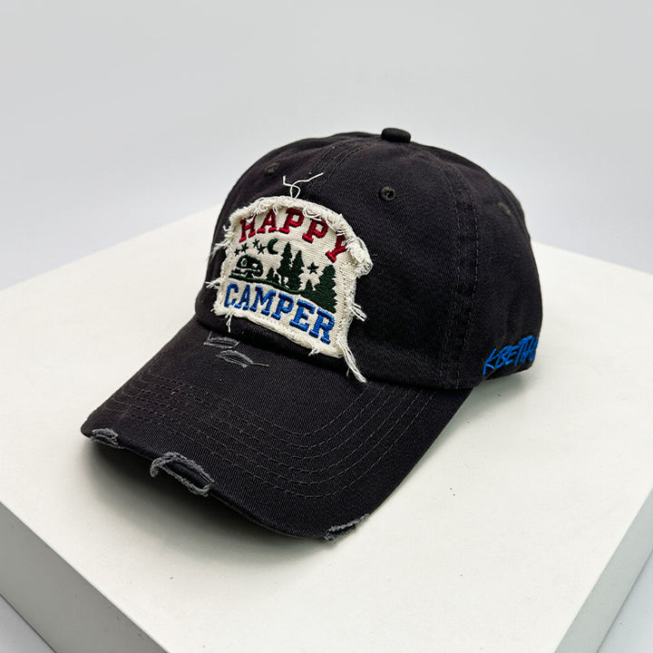 Herren Distressed Bestickte Campingkappe Skanto