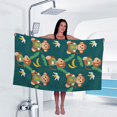 Badetuch mit künstlerischem Gorilla-Print Skanto