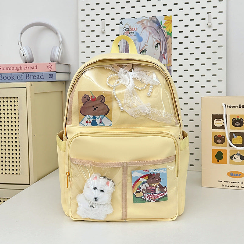 Moderner Transparenter Schulrucksack
