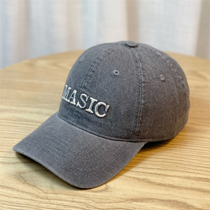 Bestickte Denim-Baseballkappe für Damen Skanto
