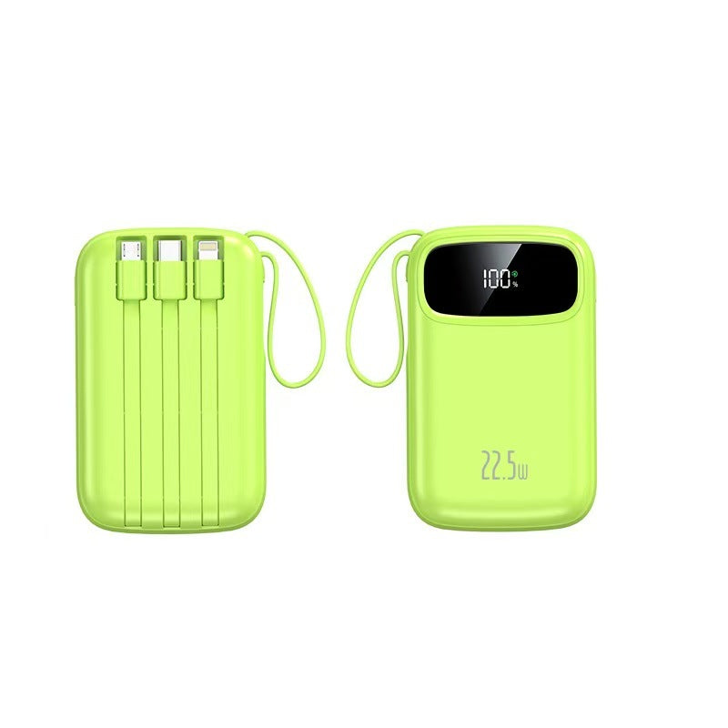 Powerbank mit integriertem Ladekabel und Digitalanzeige Skanto