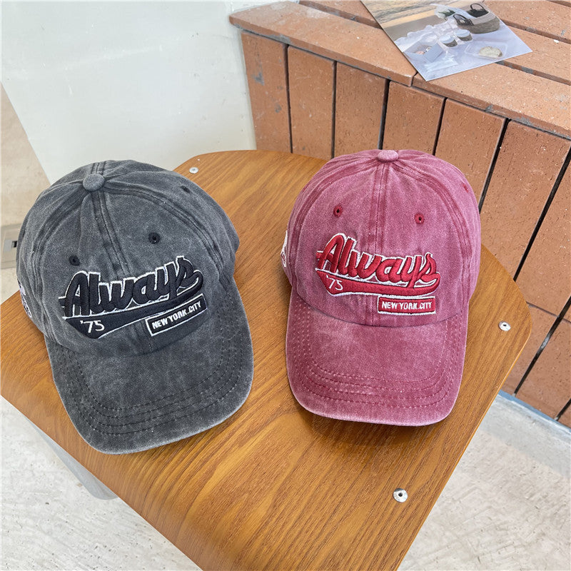 Vintage-inspirierte Distressed Baumwoll-Baseballkappe für Herren Skanto