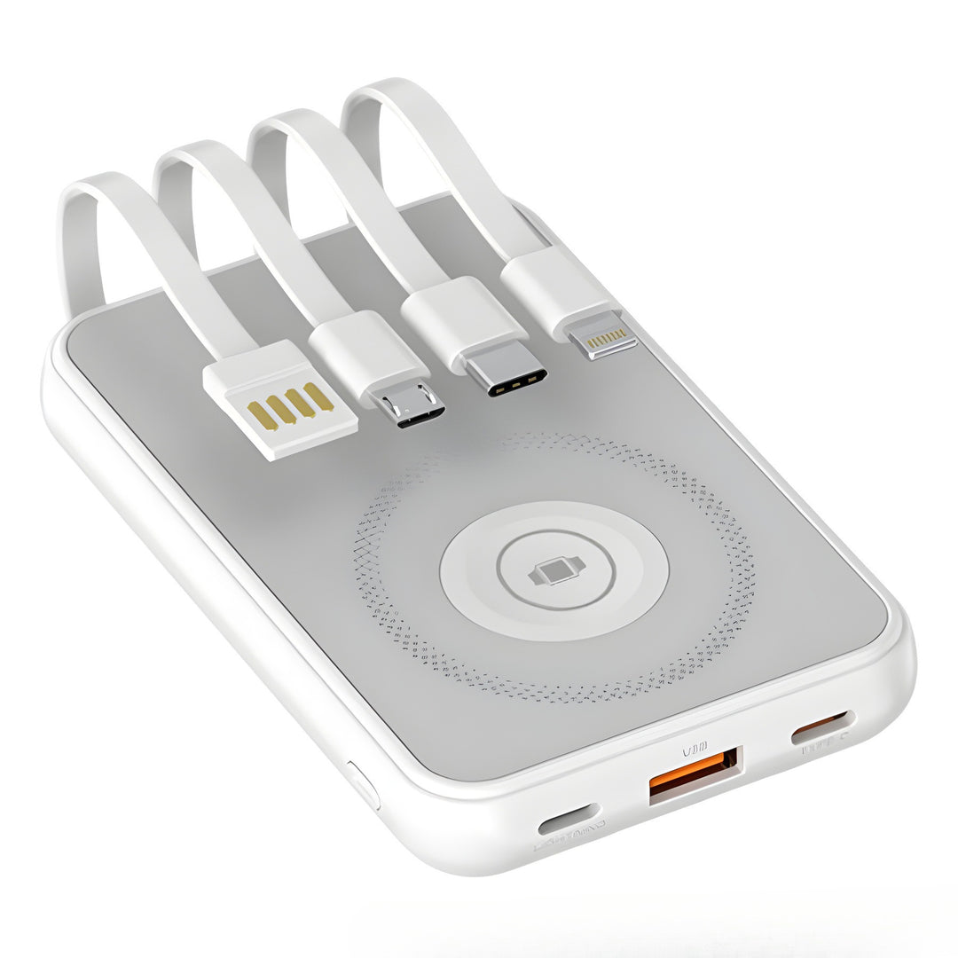 Tragbare Powerbank mit kabelloser Ladetechnologie und integrierter Smart-Technologie Skanto