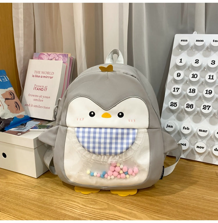 Niedlicher Mini-Schulrucksack für Kinder mit Pinguin-Motiv