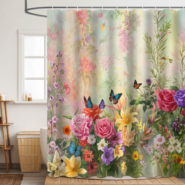 Duschvorhang Skanto mit Blumenmuster