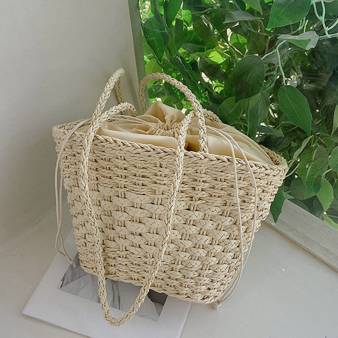 Handgeknüpfte Raffia-Einkaufstasche Skanto
