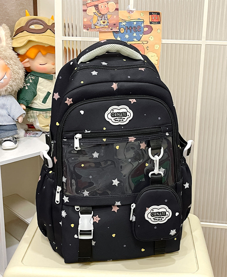 Stylischer Schulrucksack mit Sternenmuster Skanto