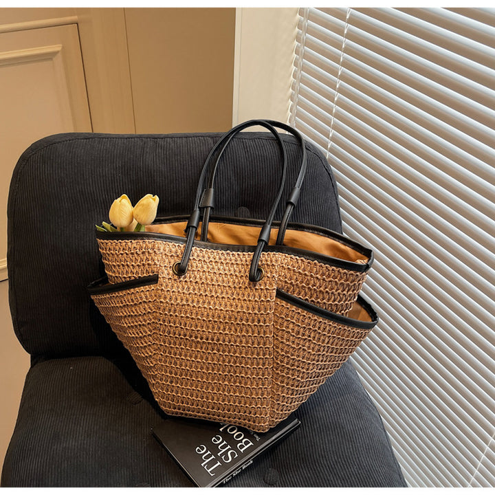 Geräumige Makramee-Strandtasche Skanto