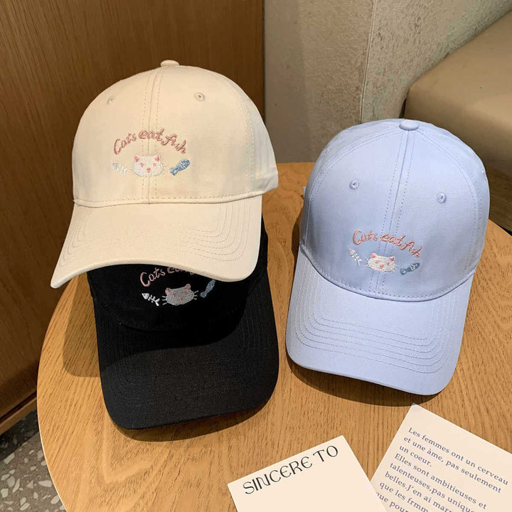 Damen Baseballkappe Skanto mit Katzenmotiv-Stickerei