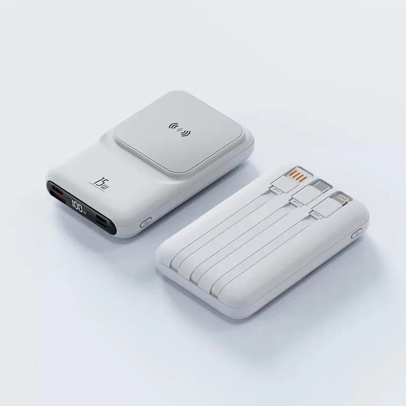 Tragbare kabellose Ladestation mit integriertem Multi-Ladegerät Skanto