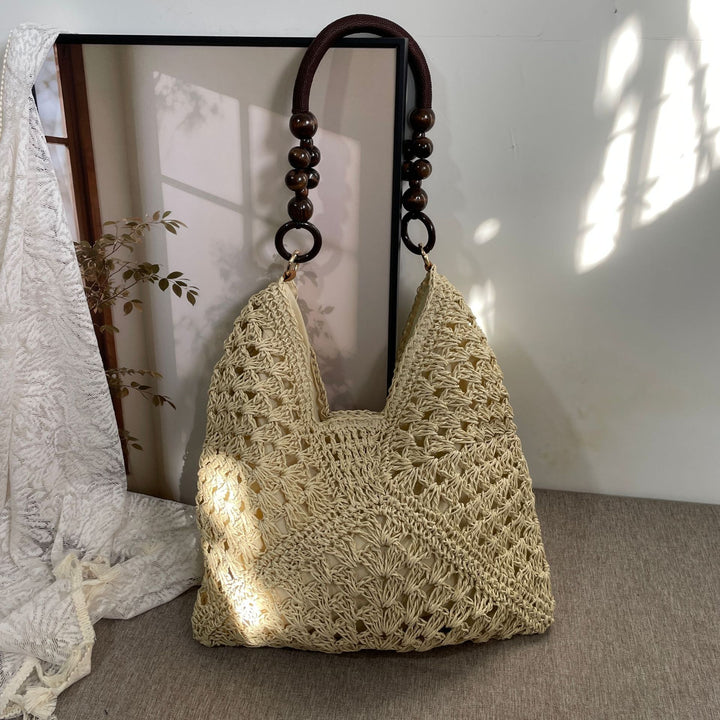 Handgeknüpfte Tragetasche im Boho-Stil Skanto