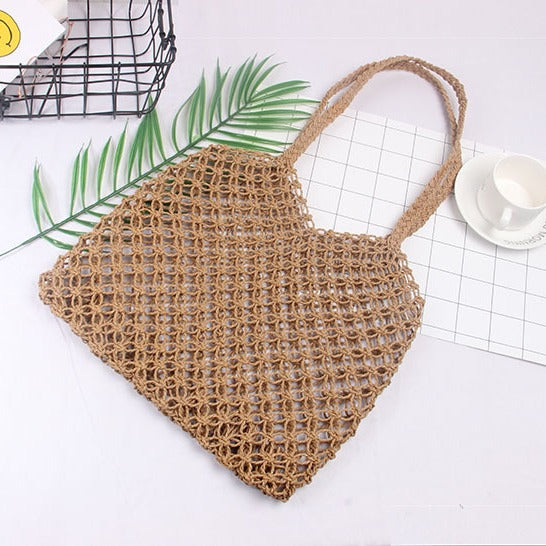Strukturierte Rattan-Henkeltasche Skanto