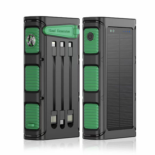 Multifunktionale Solar-Powerbank mit integriertem Kompass und Schnellladefunktion Skanto