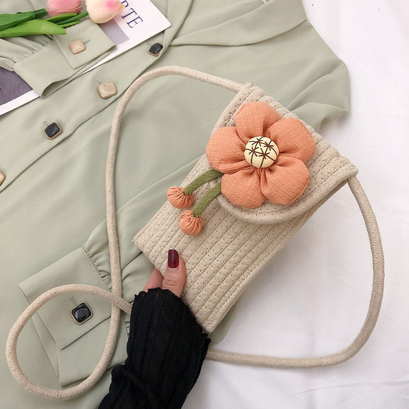 Schultertasche mit Blumenmuster Skanto
