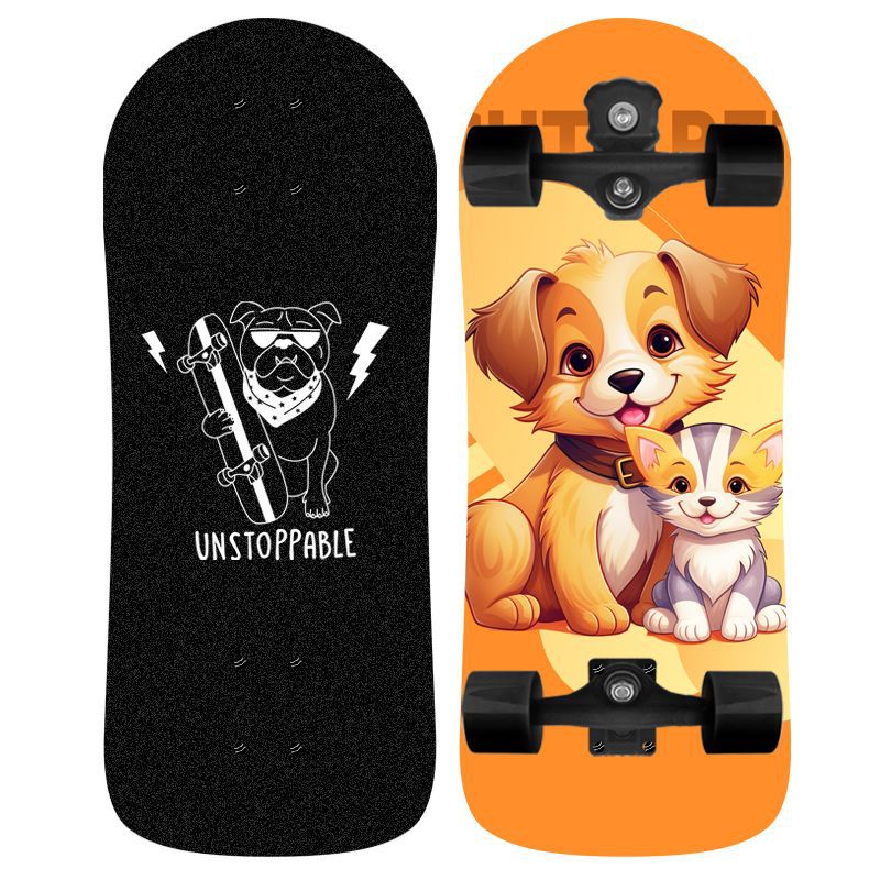 Skateboard Skanto mit Einhorn-Grafik