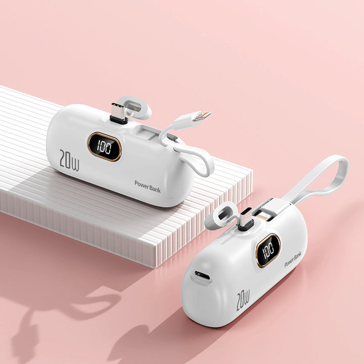 Powerbank mit integriertem Ladekabel Skanto