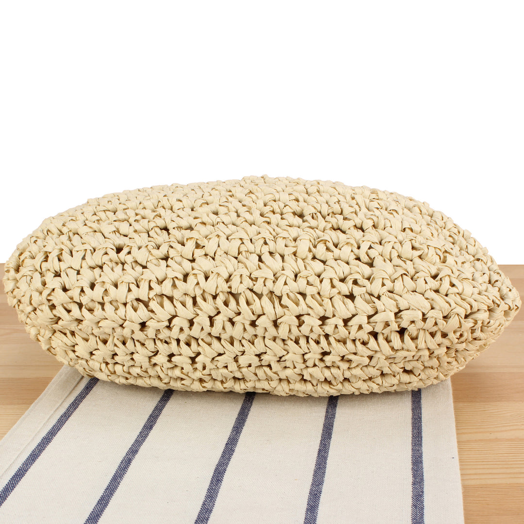 Schultertasche aus handgeknüpftem Naturmaterial mit elegantem Kettenriemen Skanto