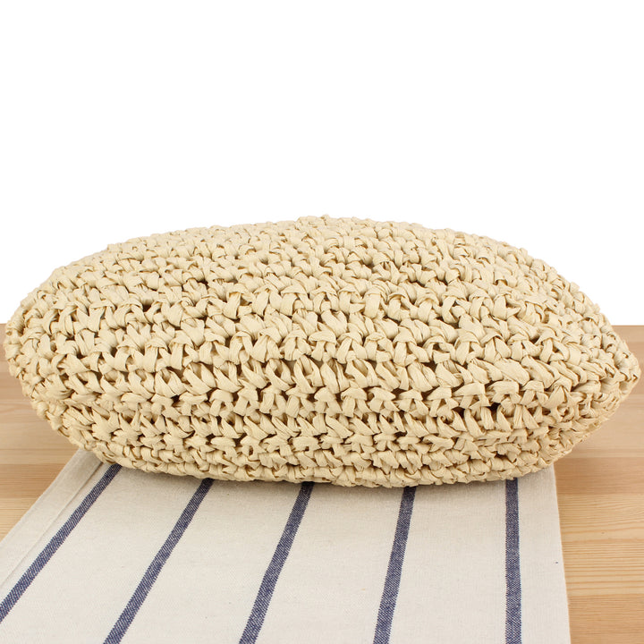 Schultertasche aus handgeknüpftem Naturmaterial mit elegantem Kettenriemen Skanto