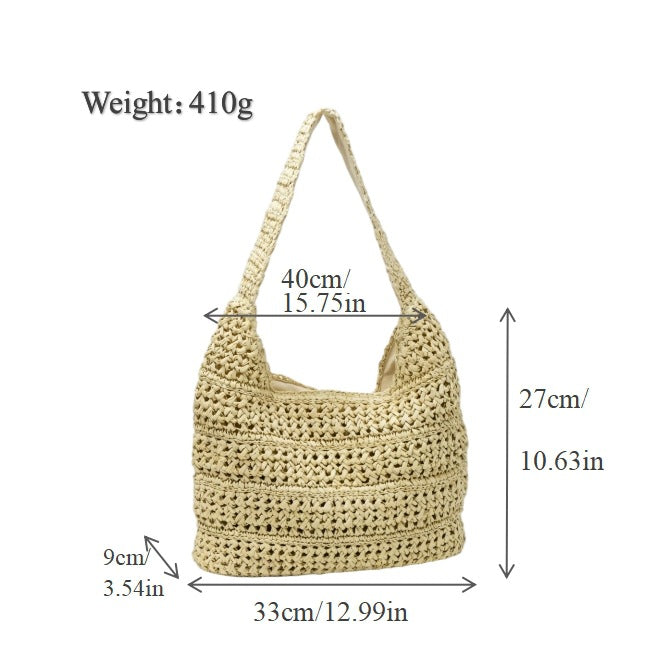 Hobo Bag aus handgeknüpftem Material Skanto