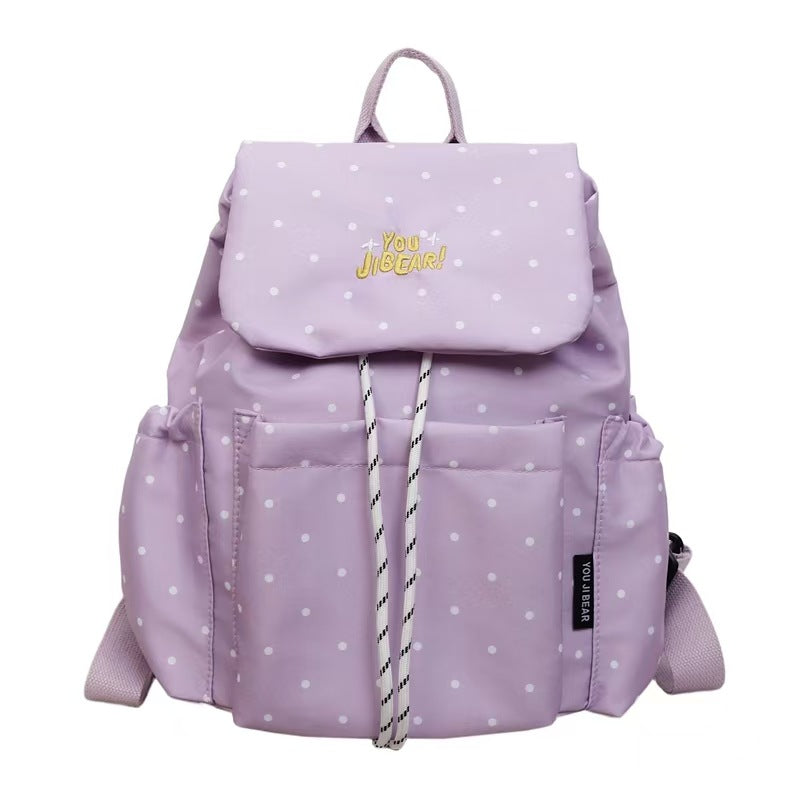 Strukturierter Polka-Dot-Rucksack Skanto