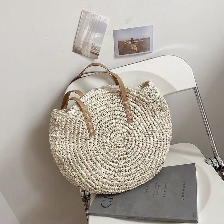 Runde Strohtasche Skanto